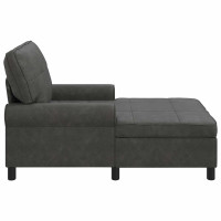 Produktbild för Chaise Lounge med kudde Svart 91 x 157 x 91 cm Konstläder