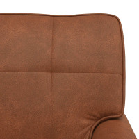 Produktbild för Chaise Lounge med kudde Brun 91 x 157 x 91 cm Konstläder