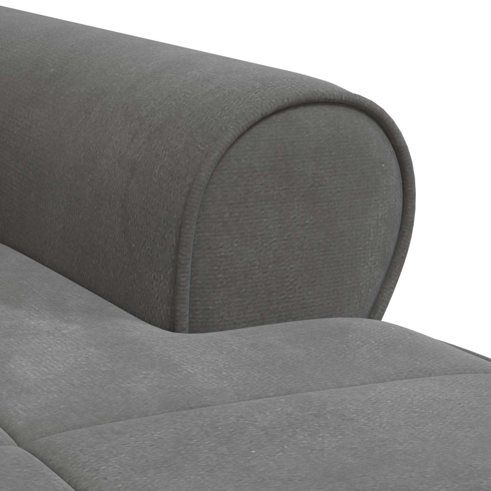Produktbild för Chaise Lounge med kudde Mörkgrå 91 x 157 x 91 cm Sammet