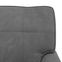 Produktbild för Chaise Lounge med kudde Mörkgrå 91 x 157 x 91 cm Sammet