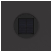 Produktbild för Solcell LED-vägbelysning 2 pcs Svart Kallvalsat stål