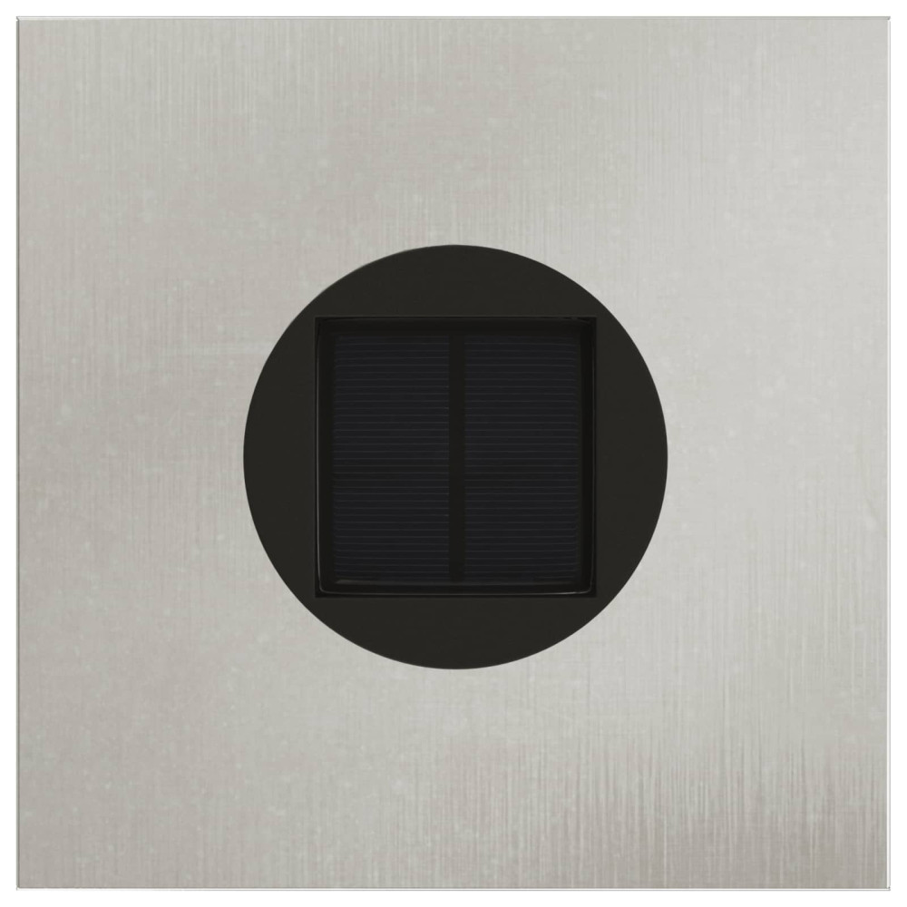 Produktbild för Solcell LED-vägbelysning 2 pcs Silver Rostfritt stål