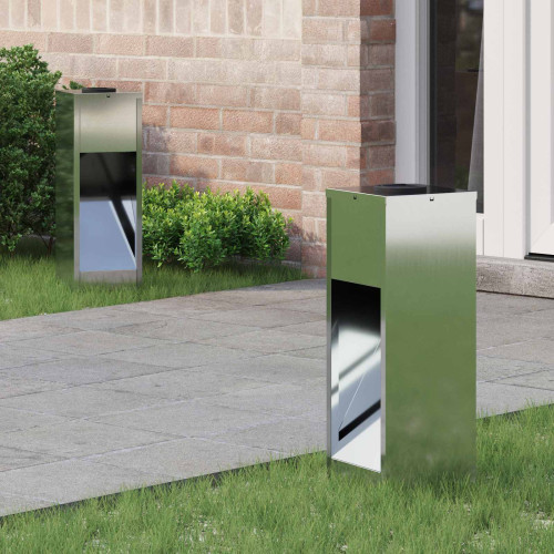 vidaXL Solcell LED-vägbelysning 2 pcs Silver Galvaniserad