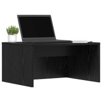Produktbild för Väggmonterat skrivbord Svart Ek 60 x 45 x 30 cm Konstruerat trä