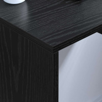 Produktbild för Väggmonterat skrivbord Svart Ek 60 x 45 x 30 cm Konstruerat trä