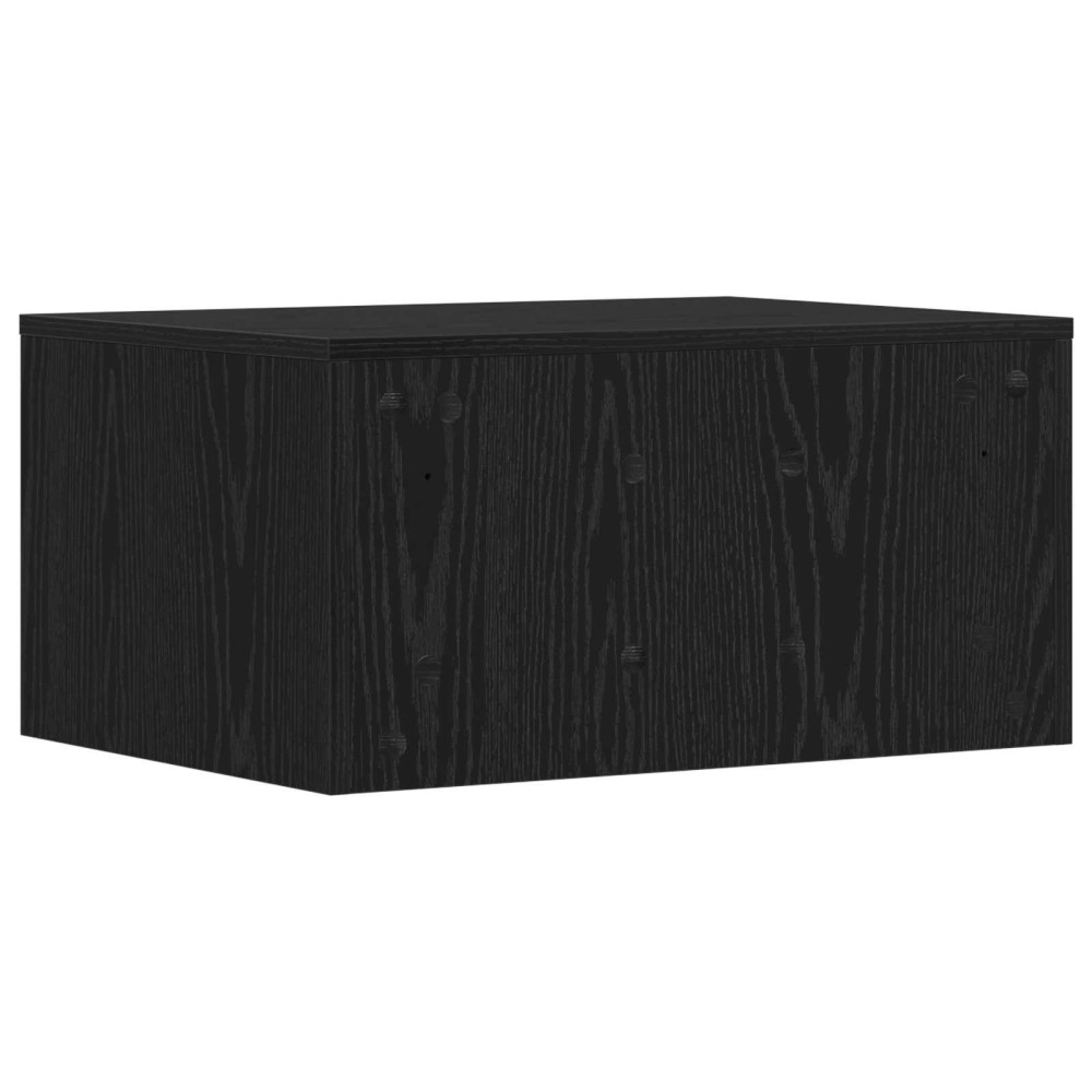 Produktbild för Väggmonterat skrivbord Svart Ek 60 x 45 x 30 cm Konstruerat trä