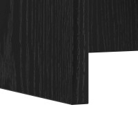 Produktbild för Väggmonterat skrivbord Svart Ek 60 x 45 x 30 cm Konstruerat trä