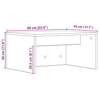 Produktbild för Väggmonterat skrivbord Väggmonterad Gammalt trä 60 x 45 x 30 cm