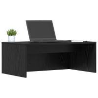 Produktbild för Väggmonterat skrivbord Svart Ek 80 x 45 x 30 cm Konstruerat trä