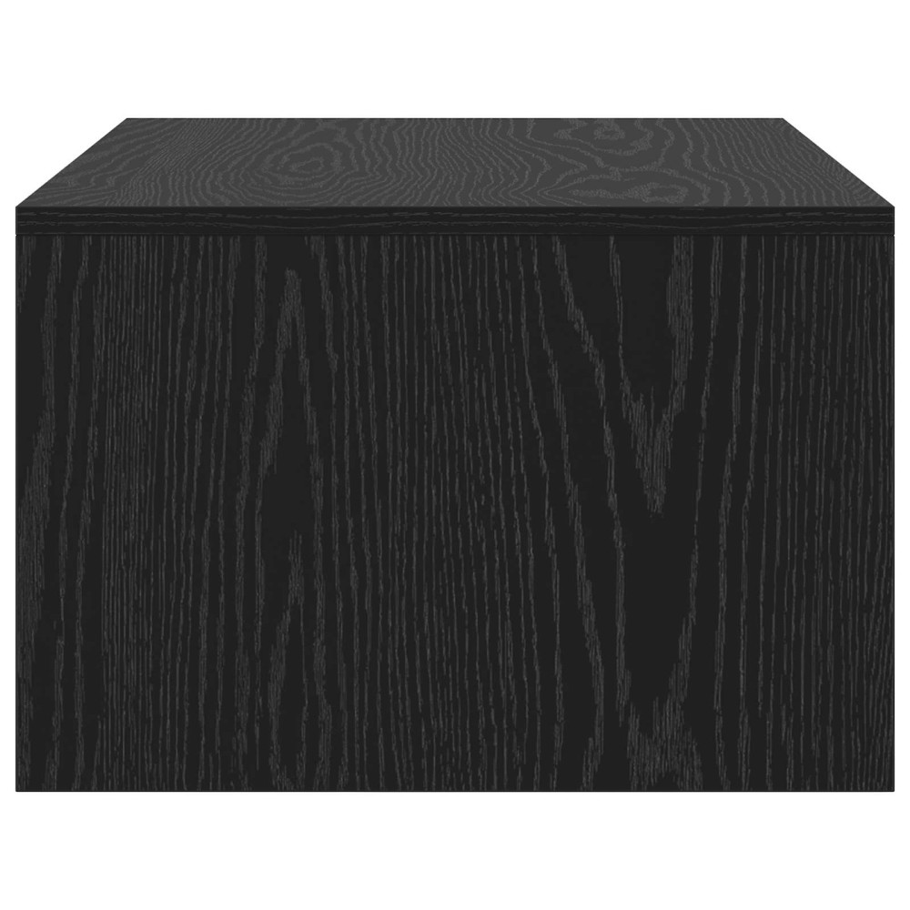 Produktbild för Väggmonterat skrivbord Svart Ek 80 x 45 x 30 cm Konstruerat trä
