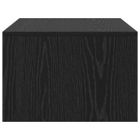 Produktbild för Väggmonterat skrivbord Svart Ek 80 x 45 x 30 cm Konstruerat trä
