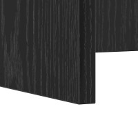 Produktbild för Väggmonterat skrivbord Svart Ek 80 x 45 x 30 cm Konstruerat trä