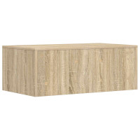 Produktbild för Väggmonterat skrivbord Väggmonterad Sonoma-ek 80 x 45 x 30 cm