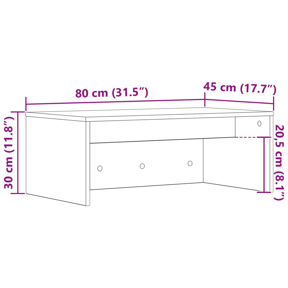 Produktbild för Väggmonterat skrivbord Väggmonterad Betonggrå 80 x 45 x 30 cm