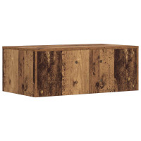 Produktbild för Väggmonterat skrivbord Väggmonterad Gammalt trä 80 x 45 x 30 cm