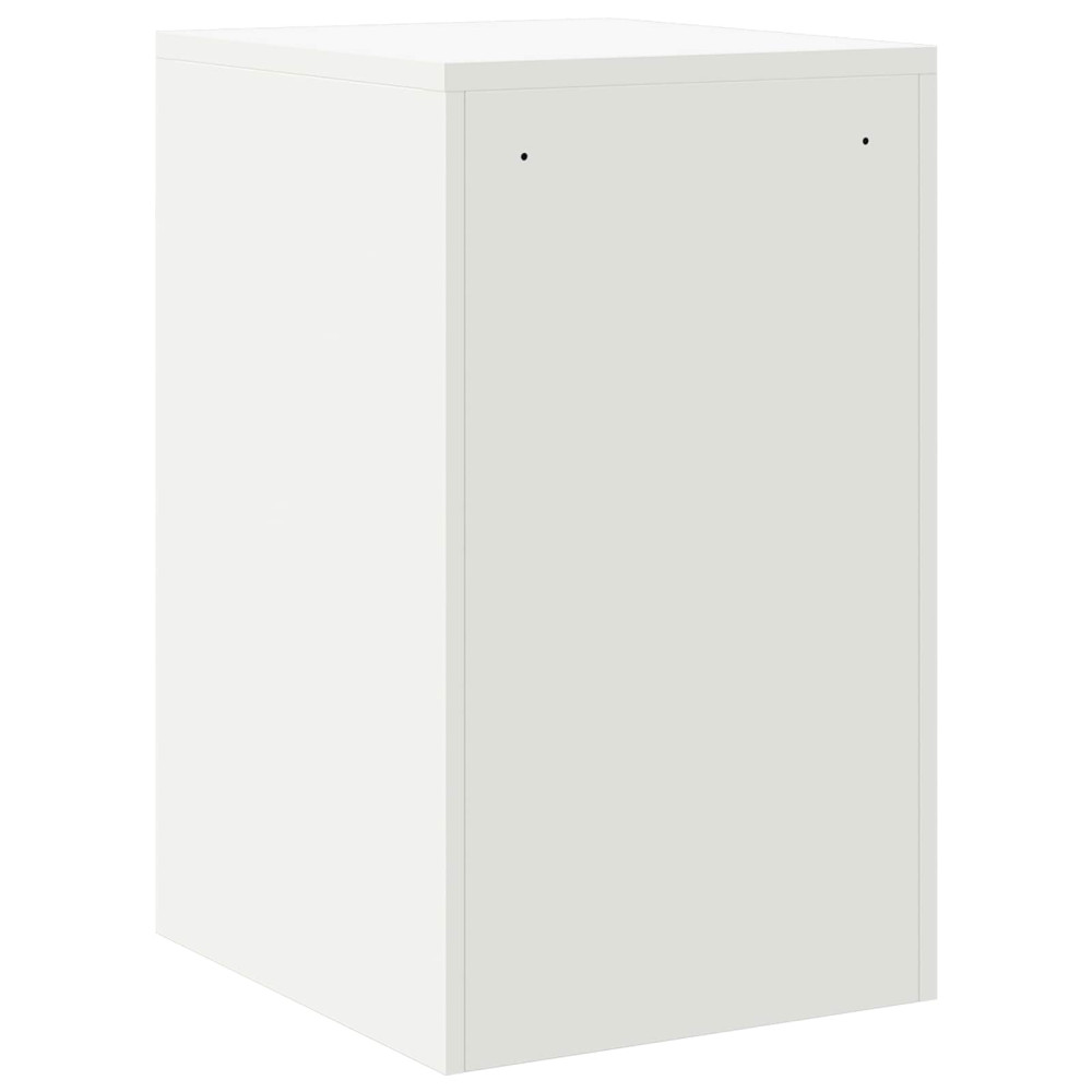 Produktbild för Arkivkåp med låda med lås Vit 44 x 50 x 74,5 cm Kallvalsat Stål