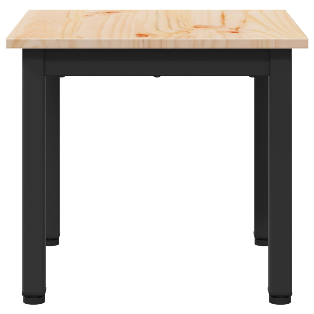 Produktbild för Kaffeebord Naturfärg 40 x 40 x 36 cm Massiv furu