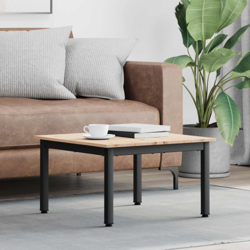 vidaXL Kaffeebord Naturfärg 60 x 60 x 36 cm Massiv furu