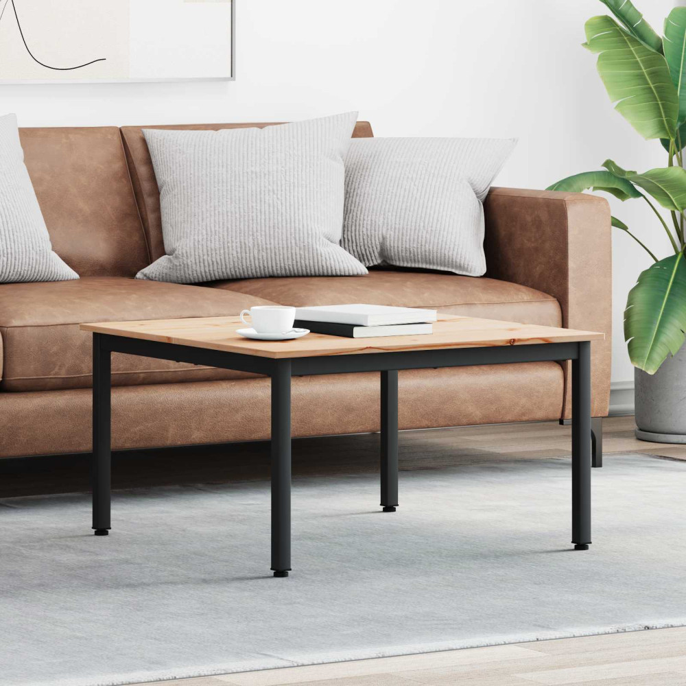 Produktbild för Kaffeebord Naturfärg 80 x 80 x 45 cm Massiv furu