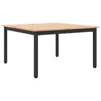 Produktbild för Kaffeebord Naturfärg 80 x 80 x 45 cm Massiv furu