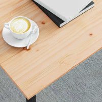 Produktbild för Kaffeebord Naturfärg 80 x 80 x 45 cm Massiv furu