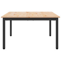 Produktbild för Kaffeebord Naturfärg 80 x 80 x 45 cm Massiv furu