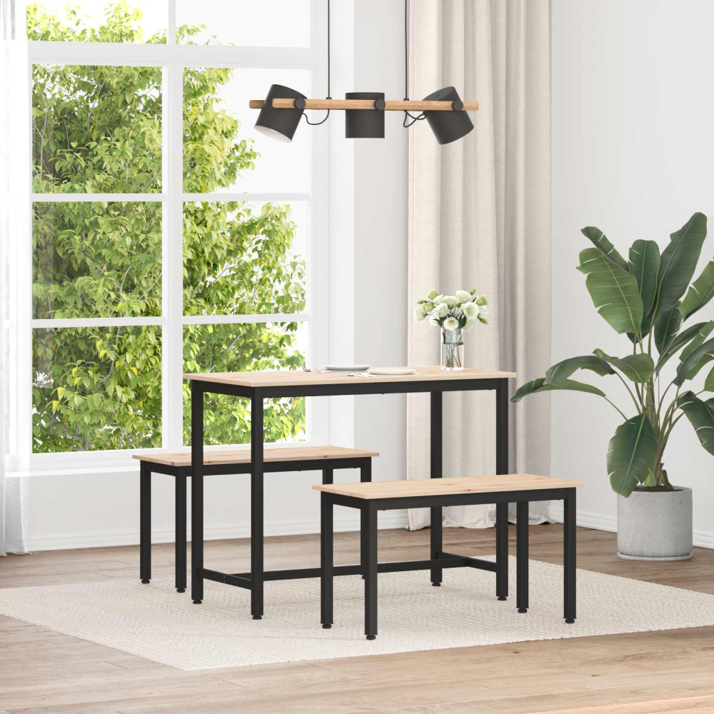 Produktbild för bänk Naturfärg 80 x 35 x 45 cm Massiv furu