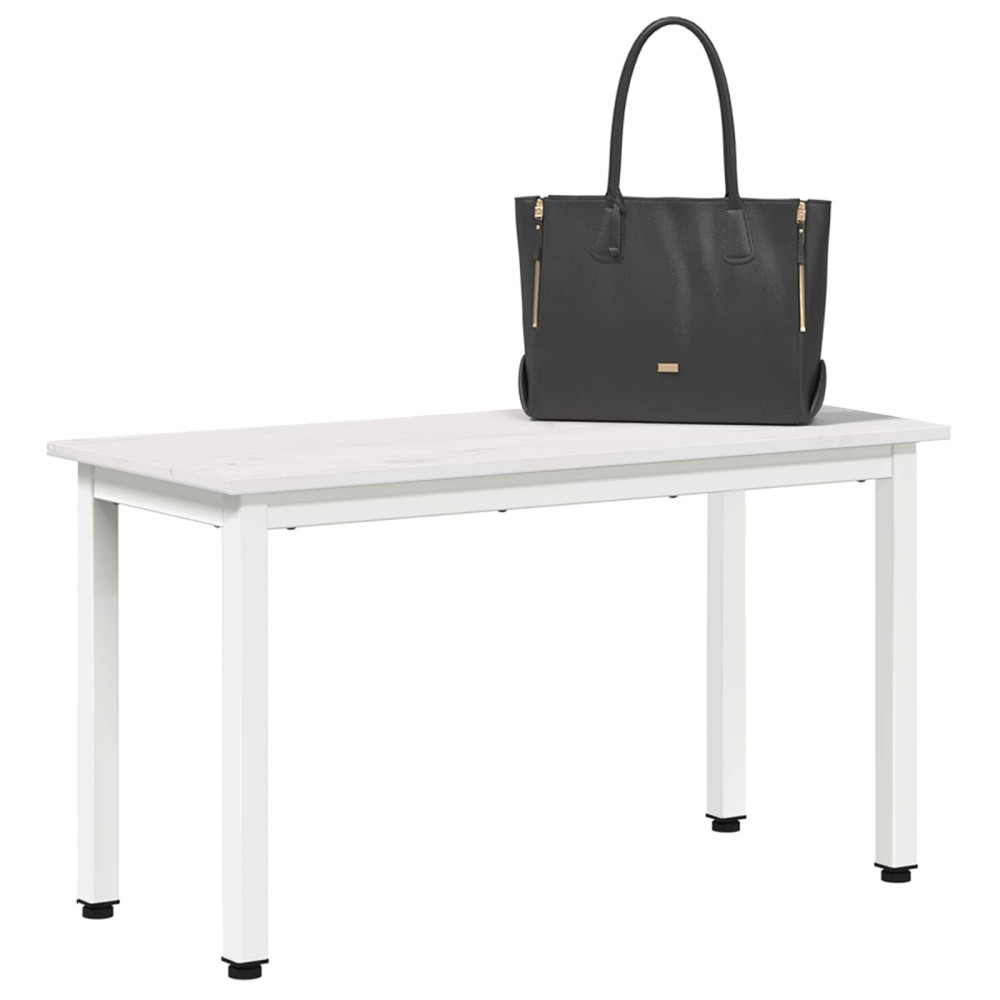 Produktbild för bänk Vit 80 x 35 x 45 cm Massiv furu