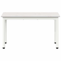Produktbild för bänk Vit 80 x 35 x 45 cm Massiv furu