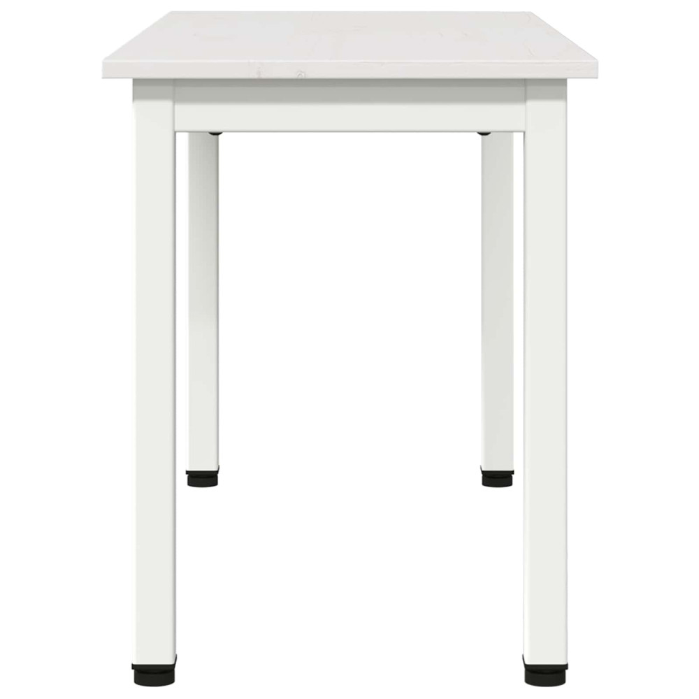 Produktbild för bänk Vit 80 x 35 x 45 cm Massiv furu