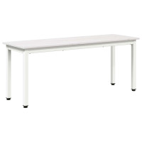 Produktbild för bänk Vit 110 x 35 x 45 cm Massiv furu