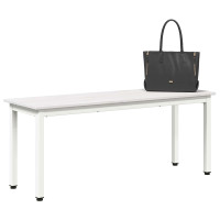 Produktbild för bänk Vit 110 x 35 x 45 cm Massiv furu