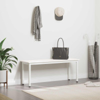 Produktbild för bänk Vit 110 x 35 x 45 cm Massiv furu