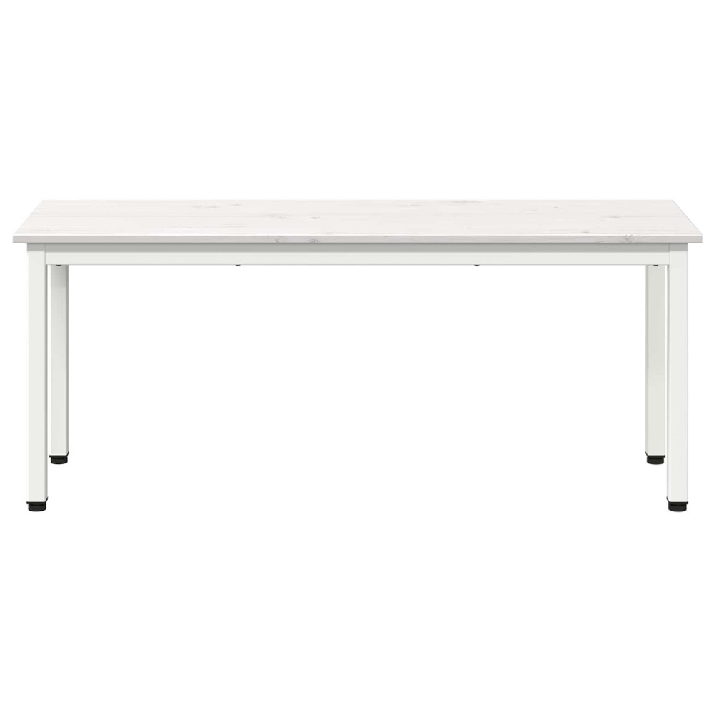 Produktbild för bänk Vit 110 x 35 x 45 cm Massiv furu