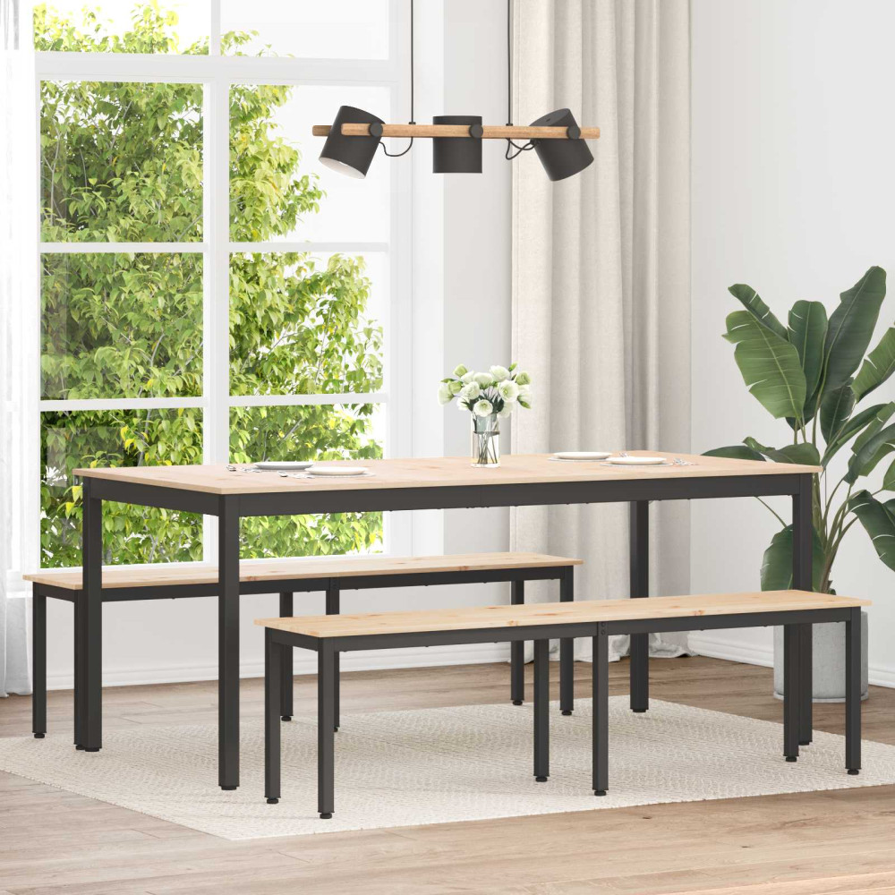 Produktbild för bänk Naturfärg 160 x 35 x 45 cm Massiv furu