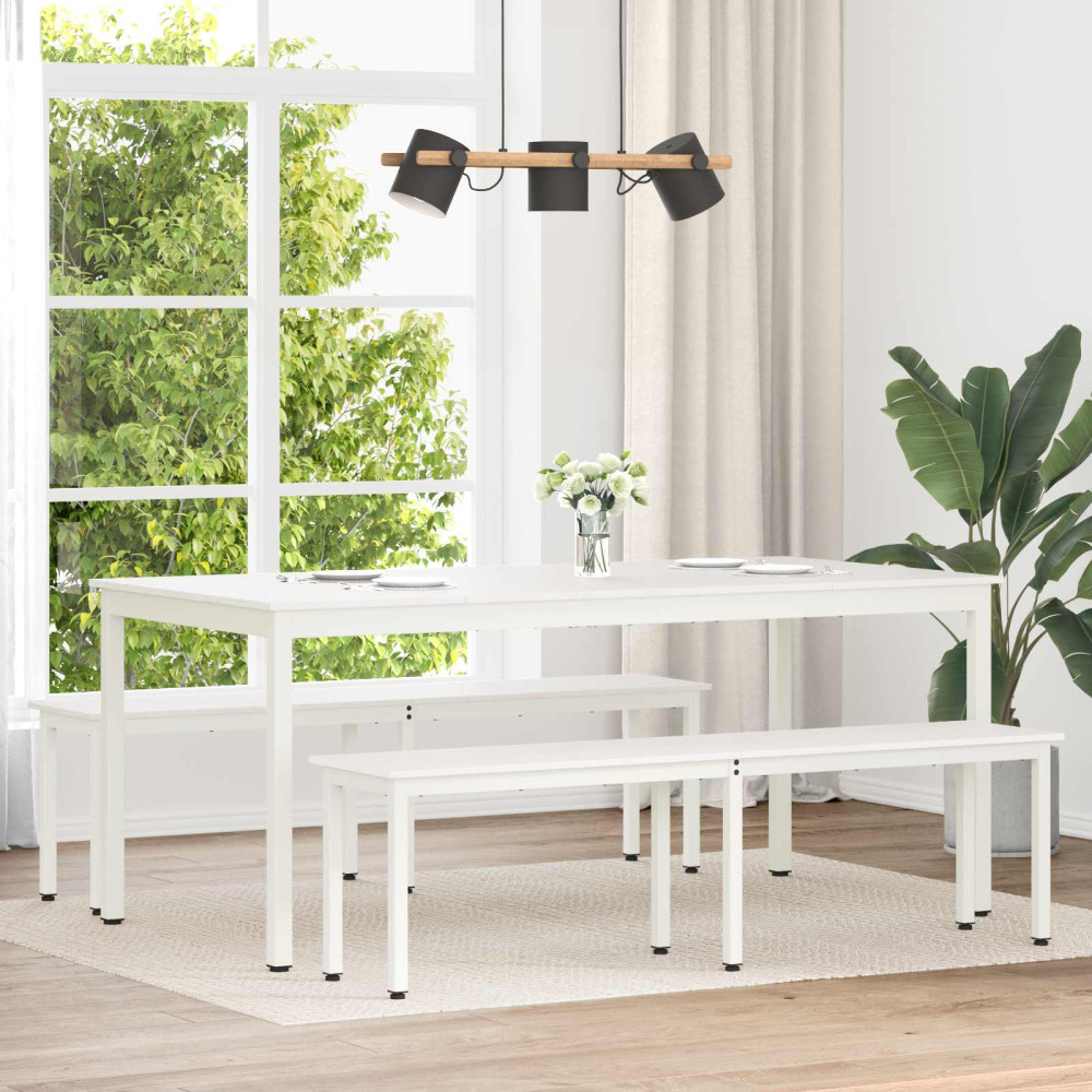 Produktbild för bänk Vit 160 x 35 x 45 cm Massiv furu