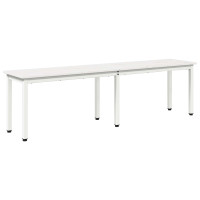 Produktbild för bänk Vit 160 x 35 x 45 cm Massiv furu