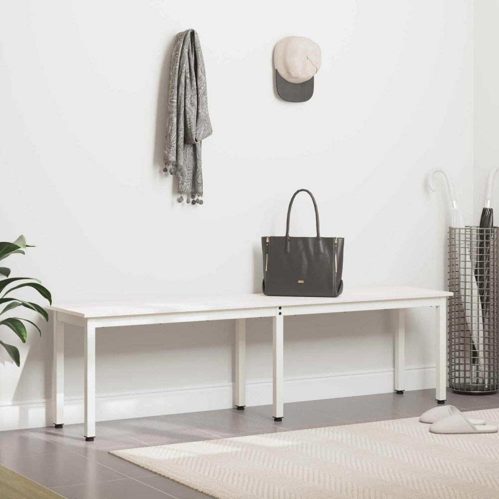 Produktbild för bänk Vit 160 x 35 x 45 cm Massiv furu