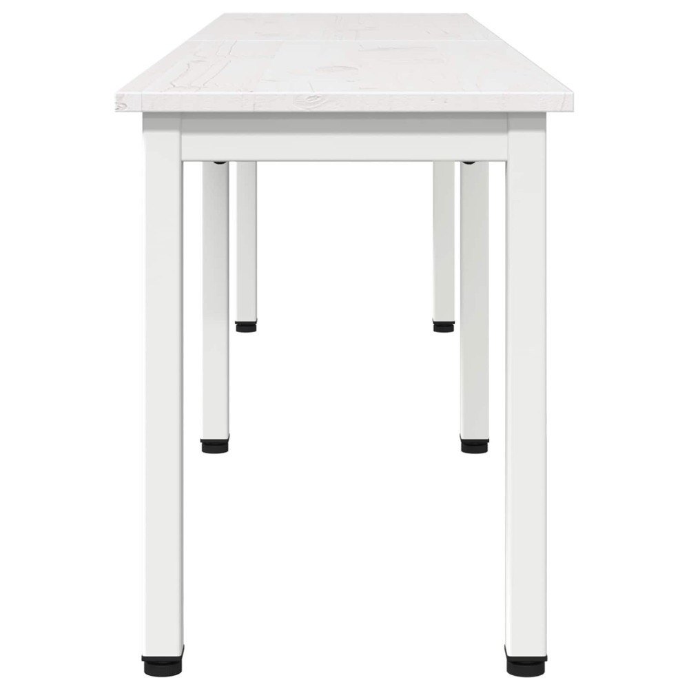Produktbild för bänk Vit 160 x 35 x 45 cm Massiv furu