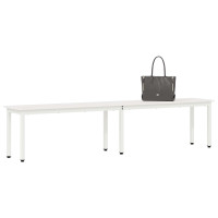 Produktbild för bänk Vit 200 x 35 x 45 cm Massiv furu