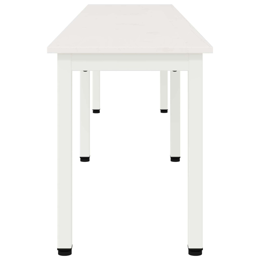 Produktbild för bänk Vit 200 x 35 x 45 cm Massiv furu