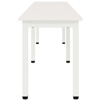Produktbild för bänk Vit 200 x 35 x 45 cm Massiv furu