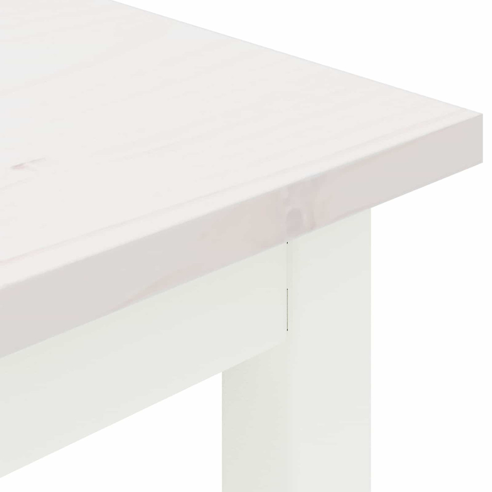 Produktbild för bänk Vit 200 x 35 x 45 cm Massiv furu