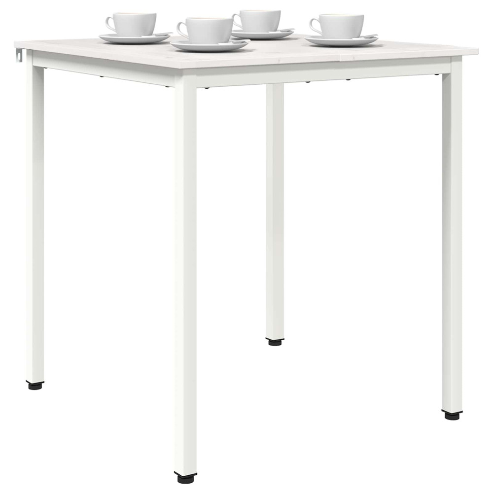 Produktbild för Matbord Vit 70 x 70 x 75 cm Massiv furu