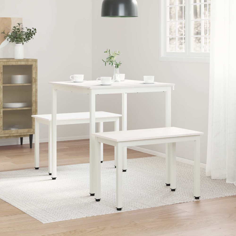 Produktbild för Matbord Vit 70 x 70 x 75 cm Massiv furu