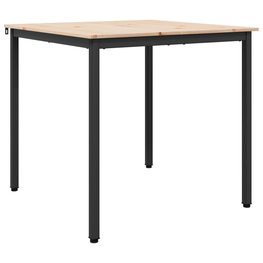 Produktbild för Matbord Naturfärg 80 x 80 x 75 cm Massiv furu