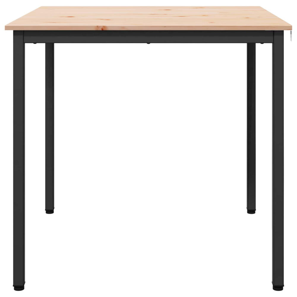 Produktbild för Matbord Naturfärg 80 x 80 x 75 cm Massiv furu