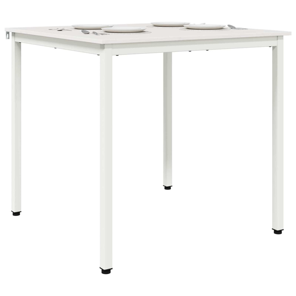Produktbild för Matbord Vit 80 x 80 x 75 cm Massiv furu