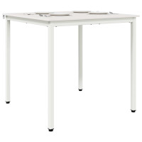 Produktbild för Matbord Vit 80 x 80 x 75 cm Massiv furu