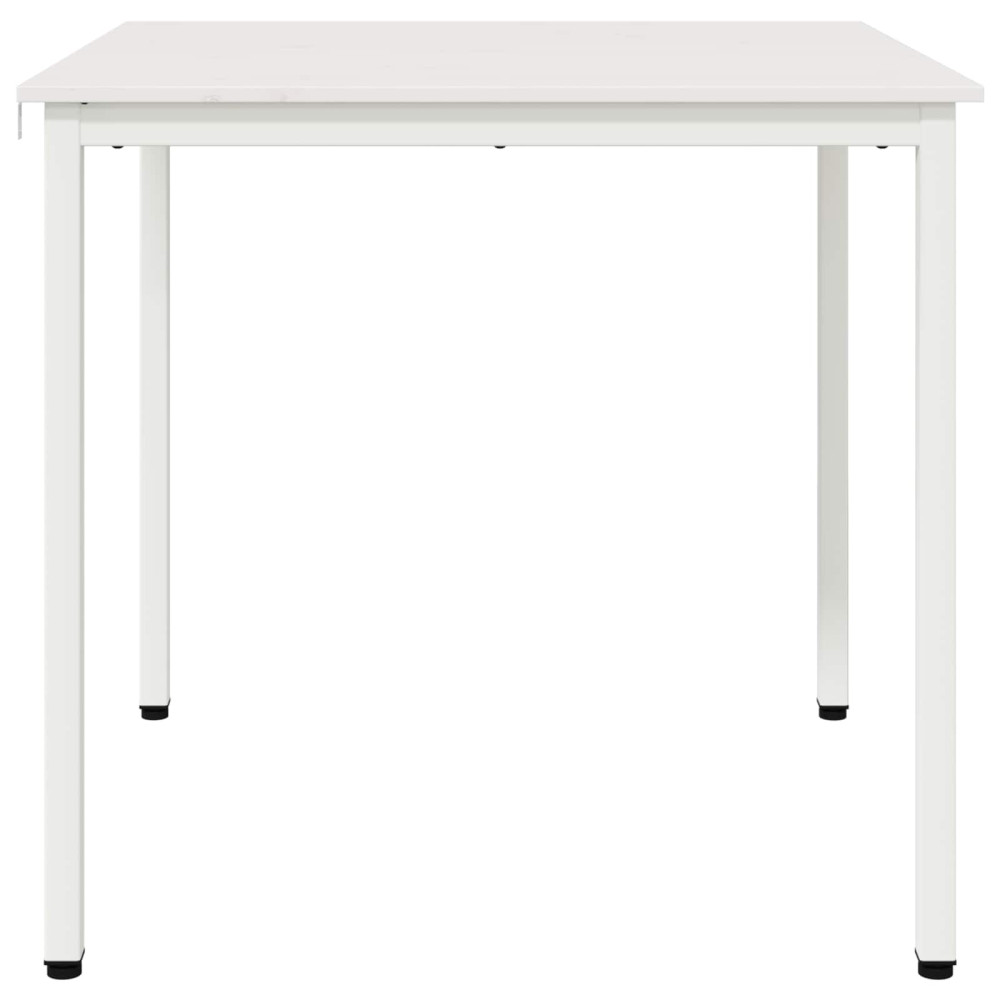 Produktbild för Matbord Vit 80 x 80 x 75 cm Massiv furu